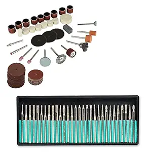 Digital Craft Rotary Tool Accessories Kit Mini Drill Bit Set with 3.2mm Mandrel in Electric Drill with 105Pc Rotary Tool Set 30Pc Diamond Burs