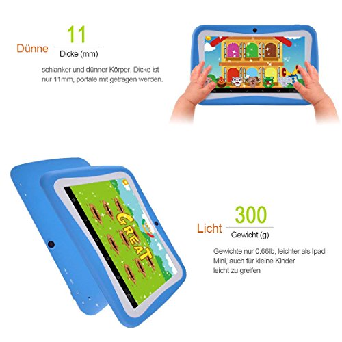Enfants-Tablet-7-pouces-Android-OS-iwawa-pre-installed-71-Quad-Core-cran-tactile-HD-mmoire-1-Go-de-RAM-8-Go-wifi-Bluetooth-Camra-Dual-USB-avec-kindgerechte-tui-en-silicone-Bleu