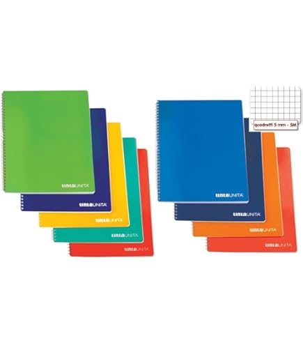 Quaderni Pigna Spiralati A4 - Confezione Da 5 Pezzi Con Carta Da 80 G/m²