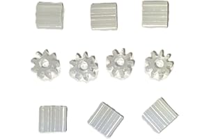 SSC TYRES SSC Slot Car Replacement Car Spares 9 Teeth, Tooth Pinions Gears, Plastic Motor Gear Pinion Compatible for Scalextric Slot Car Models Motor Shaft, Toy DIY Parts Accessories 10 Pinion