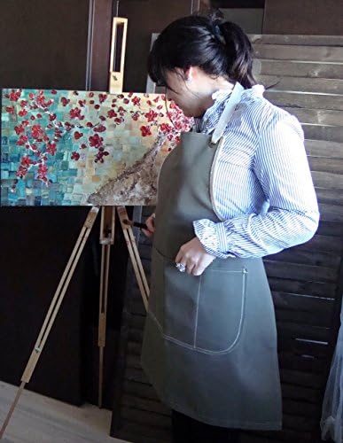 Green Waterproof 14 oz canvas apron, Shop Apron, artist's apron, crafter's apron, workshop apron