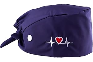 KWINFEI Op Haube Stoff für Damen und Herren, Universelle Größe, Atmungsaktiv und Schnell Trocknend, Schutzhaube für Ärzte, Krankenschwestern, OP Personal und Labor, OP Hauben Stoff mit verstellbarem Band