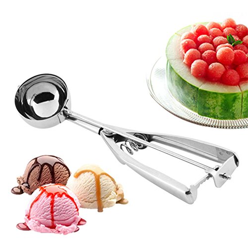 Eisportionierer, Edelstahl Eis Löffel, Eis Ball Cookies Teig Disher Mash Muffin Löffel Kartoffelstampfer Spring Griff, Kitchen Craft Zubehör 6cm