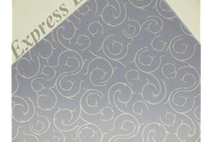 JACKDAW EXPRESS LTD Printed Vellum Paper White Baroque 10 x A4 110gsm Cardmaking Scrapbooking AM768