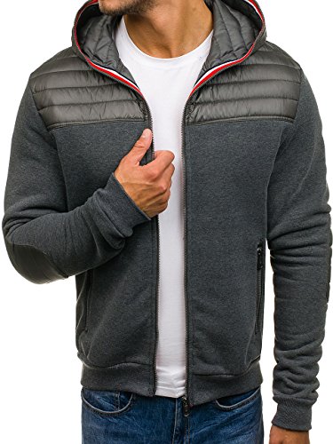 BOLF Herrenjacke Steppjacke bergangsjacke JOHN RICCI Z403 Dunkelgrau L [4D4]