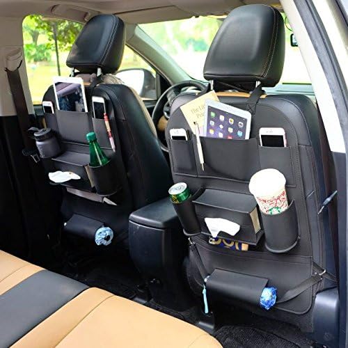 Car Seat Back Organizer For Kids Large Capacity Universal Design Multi Pocket Storage Bag For Travel, Storage Bottles, Tissue Box, Toys - Pack of 1