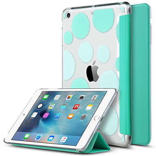 iPad Mini Case, ULAK iPad Mini 1/2/ 3 Hülle Ultra Dünn [Gemusterten Design] Wickelfalz Ledertasche mit Lichtdurchlässig Rückseite Abdeckung Schutzhülle für Apple iPad Mini 1/2/3 Auto aufwachen / Schlaf Funktion (Mint) - 9