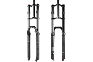 LUNJE Downhill Mountain Bike Suspension Fork 27.5 29 DH/XC MTB Air Fork Travel 150mm Rebound Adjustable Straight Double Shoulder Fork QR 9mm (Size : 27.5inch)