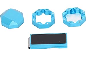 ‎AOUTECEN Billard-Kreidehalter, sturzfest, 3-lagig, tragbar, universell, verschleißfest, achteckig, Aluminium, Queue-Kreidehalter-Clip für Billard-Zubehör