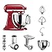 Produktbild KitchenAid Küchenmaschine Artisan | 5KSM125E | STARTER PAKET inkl. Gemüseschneider, Fleischwolf und Standardzubehör | Dein Einstieg in die KitchenAid-Welt! (Empire Rot)