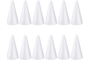 Happyyami Styropor Kugeln 12Pcs 15 cm ? - Schaumkegel Kegel Weihnachtskegel Formschaumschaumbaumkegel Platten Takis Chips