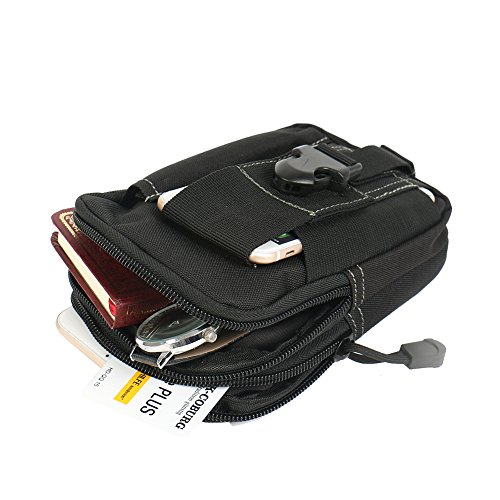 K-S-Trade Bolsa del cintur  n Funda para Doogee T5  Negro   compartimientos adicionales con el Espacio para el Banco de la energ  a  Disco Duro  etc