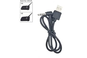 QSPORTPEAK Microphone Casque Câble de Charge USB pour v6 Moto Casque Bluetooth Interphone Interphone