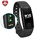 Produktbild Fitness Armband AsiaLONG Schrittzähler Uhr Fitness Tracker mit Herzfrequenz/ Aktivitätstracker/ SMS SNS Anrufe Push/ Wecker /Schlaf-Monitor/ Kalorienzähler/ Kamerabedienung für Android iOS Handy