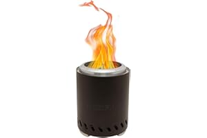 REDFIRE Pellet Tischkamin Volcano Medium, Tischfeuer Edelstahl für Holz und Pellets – Feuerschalen für den Garten, raucharme Feuertonne, Camping Gadgets (schwarz)