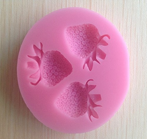 Autek Obst ErdbeereKuchen Fondant Zuckerfertigkeit Soap Kuchen Silikon Form Mold 110 - 2