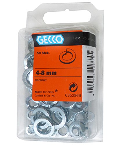 Preisvergleich Produktbild GECCO 50 Stk. Federringe 4-8mm verzinkt 6352869