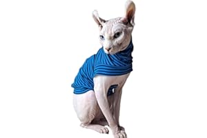 PAVEL KORCHAGIN Sphynx - Maglietta per gatti senza pelo, abbigliamento estivo per gatti e cani di piccola taglia, in morbido cotone traspirante, per Cornish Rex, Devon Rex, Peterbald, L