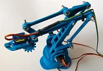 Ayasa Electronics Robotic Arm With Gripper Diy Kit, All Nuts & Bolts Included, Servos Not Included.