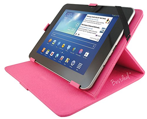 Bestdeal® Rosa PU Lederner Tasche Case Hülle für Octa Core CPU Allwinner A83T 10.1 inch zoll Tablet PC + Stylus - 2
