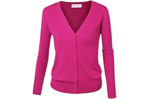 GOTHDEN Cardigan básico con Cierre de Botones, para Mujer