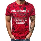 TEBAISE Herren Oversize T-Shirt Kurzarmshirt 2019 Hot Sommer Oberteile Casual Basic O-Neck Print Shirts Unterhemd Vintage Crew Neck Rundhals Basic Slim Fit Sweatshirt für Fitnessstudio Gym Training