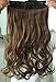 20" 22" 3/4 Full Head Clip in Hair Extension NOT Human Hair One Piece 5 Clips (20" Curly/Wavy, 8-Chocolate brown)