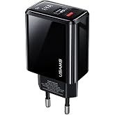 Usams US-CC133 T40 20W QC3.0+PD Type-C+USB Fast Charging Head with Digital Display
