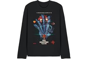 Stranger Things unisex - vuxen Stranger Things Hellfire Poster Unisex Long Sleeve T Shirt, Black T-tröja