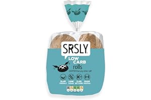 SRSLY Low Carb Keto Rolls | One Pack | 4 Large Rolls | Freshly Baked Light & Fluffy | Low Carb Keto Food | Certified by Sugarwise | Only 2g Carbs & 130 Kcals Per Roll | High Protein