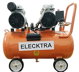 Elecktra Air Compressor 2x0.75 HP Silent and Oil Free Dental Air Compressor Dental Equipment, Capacity 50 litres