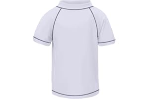 TIZAX Maglietta Nuoto UV a Maniche Corte da Bambino UPF 50+ Costume da Bagno per Ragazzi Rashguard per Surf Nuoto Immersione Spiaggia