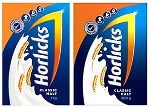 Horlicks Health & Nutrition drink - 1 kg Refill pack (Classic Malt) Horlicks Health & Nutrition drink - 500 g Refill pack (Classic Malt)