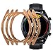 Produktbild 3PCS Für Huawei Watch GT schutzhülle, Ouneed PC Weich Stoßfest Anti-Kratz Schutz Hülle Fall Schutzhülle Displayschutzfolie Case for Huawei Watch GT (Rotgold)