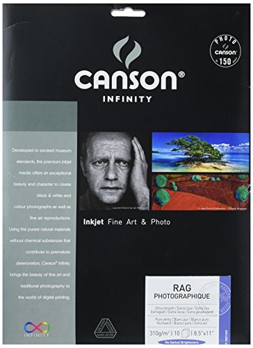 Infinity Rag Photographique Fine Art Paper, 310 Gram, 11 x 17 Inch, 25 Sheets, Other, 0, 11"X17"