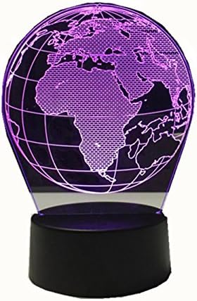 Conwea 3D Optical Illusion LED Lamp Globe Model 7 Color Change Desk Table Lamps for Children Day Gift