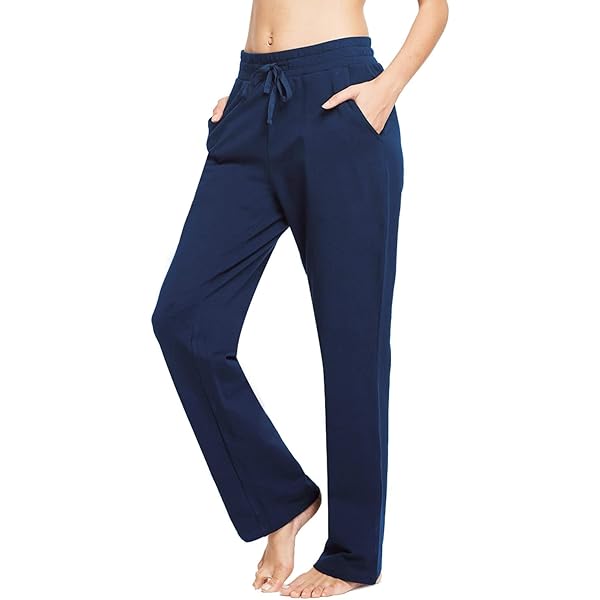 BALEAF Yogabroek voor dames met hoge taille, buikcontrole, vrijetijdsbroek, katoen, sportbroek, lang, yogabroek met zakken, regulier/groot, XL