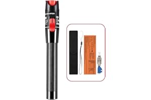 LIAYTRSS 50mW Localisateur Visuel de Défauts, FTTH Testeur Fibre Optique Puissant, Longue Portée 50KM Stylo Fibre Optique avec Adaptateur FC-LC, test fibre connectée à l'interface SC/FC/ST/LC