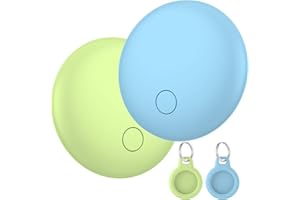 CASCHO Air Tracker Tag-2 Pack, Item Finder Works with Find My App (iOS Only), Luggage Tracker for bags, Keys, Wallets, Replaceable Batteries Last 1 Year, 100dB Loud Beep, Worldwide Tracking, IP67 Waterproof