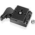 MAKINGTEC 323 RC2 Quick Release Plate Compatible with Manfrotto 200PL-14 QR Plates Adapter, with Rapid Connect Clamp and 1/4'' to 3/8'' Screw for DSLR Camera Tripod Ball Head