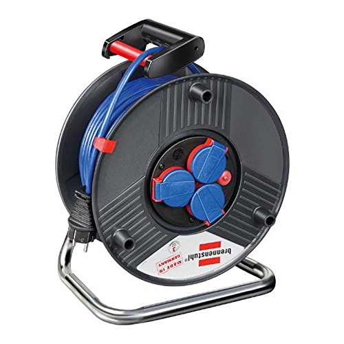 Price comparison product image Brennenstuhl 1209830 Kabeltrommel 50m blue Schutzkontakt-plug