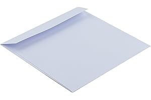 ‎BLANKE BRIEFHÜLLEN Briefumschläge in Hochweiß, Offset, 100 Stück, Weiße Kuverts in 155 x 155 mm, Haftklebung, Blanke Briefhüllen, Ohne Fenster, Gerade Klappe, 120 g/qm