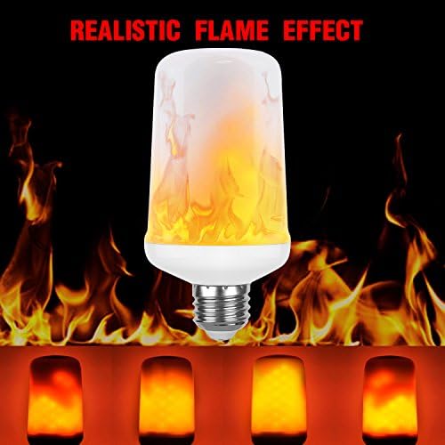 Gezee LED Flame Effect Light Bulbs, E27 Base 1300K, Flickering Fire Vintage Flaming Atmosphere Decorative Lamps for Home, Christmas, Valentine's and Parties(1 Pack)