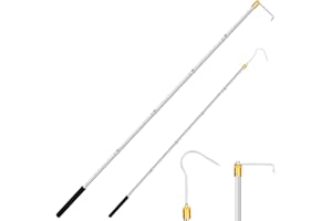 Cagaloi Cargo Grabber Reach Retriever Tool ，30-inch - 75-inch Adjustable Extensions.Versatile Heavy-Duty Truck Accessory for Pickup Truck Bed Hook bar with Comfortable Foam Handle and Two Long Hooks