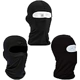 3 Pièces Cagoule Balaclava Multifonction Ski Respirant Masque Moto Unisexe Visage Mask pour la Course à Pied en Plein Air Cyc