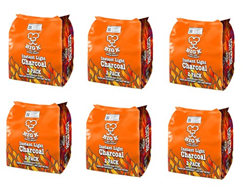 Big K - Juego de bolsas de carbón de encendido instantáneo (12 bolsas de 1 kg)