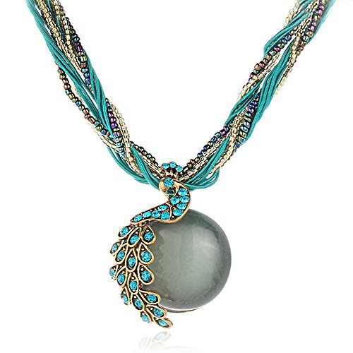 Hosaire Collare de Plata Moda Mujer de Estilo Étnico Bohemio Retro Pi