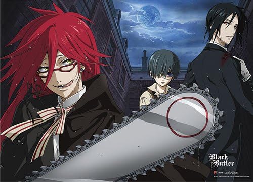 Fabric Poster - Black Butler - New Grell Chainsaw Scythe Wall Scroll ge77603