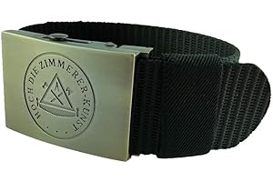 GravurManufakturBerlin Hosengürtel mit Handwerk und Zunftzeichen Ledergürtel Nylongürtel 4 cm breit Einheitslänge kürzbar
