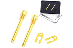 HUAMENGYUAN Confezione da 2 viti fermo freno a disco della bicicletta per pastiglie freno a disco della bicicletta Bulloni in titanio per accessori per bulloni del freno della bicicletta,Senza anello sicurezza